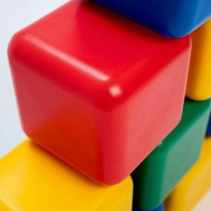 Кубики детские, пластиковые, цветные, 6 штук, 12 х 12 см