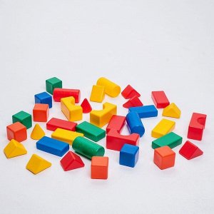 Кубики детские, пластиковые, цветные, 36 штук, 6 х 6 см
