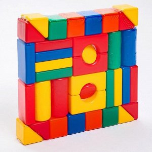 Кубики детские, пластиковые, цветные, 36 штук, 6 х 6 см