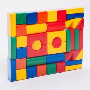 Кубики детские, пластиковые, цветные, 41 штука, 6 х 6 см