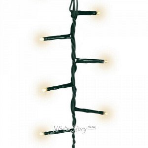 Ярусная гирлянда на елку 150 см Easy Light - Lumineo Snake, 400 теплых белых LED, зеленый ПВХ, диммер, IP44 (Kaemingk)