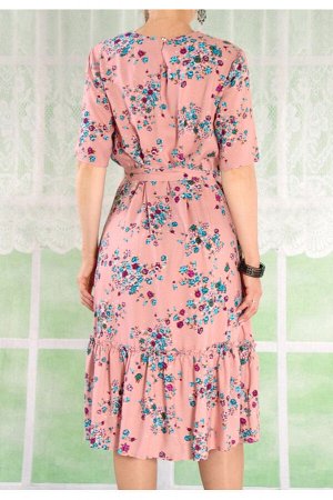 Платье 210-7 розовое/штапель