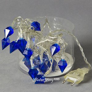 Гирлянда Кристаллы 20 синих микроламп 2 м, прозрачный ПВХ, IP20 (Snowhouse)