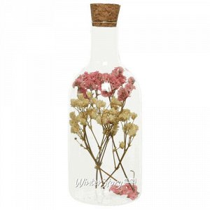 Декоративная бутылка Fleurs de Provence: Rose 17 см, стекло (Kaemingk)
