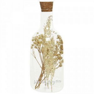 Декоративная бутылка Fleurs de Provence: Creme 17 см, стекло (Kaemingk)