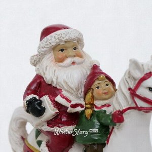 Новогодняя фигурка Санта Клаус и малышка Полли 13 см (Boltze)