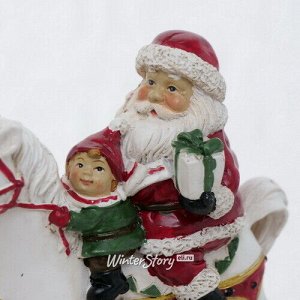 Новогодняя фигурка Санта Клаус и малыш Стю 13 см (Boltze)