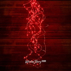 Гирлянда Конский хвост 15*1.5 м, 200 красных MINILED ламп, проволока - цветной шнур, IP20 (BEAUTY LED)