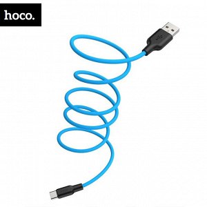 USB кабель Hoco Silicone MicroUSB / 2.4A 1 м