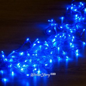 Светодиодная гирлянда для дома 100 синих LED ламп 5 м, синий ПВХ, IP20 (Snowhouse)