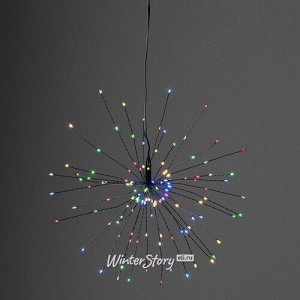 Светодиодное украшение Firework Multi 26 см, 120 разноцветных LED ламп, черная проволока, IP20 (Star Trading)