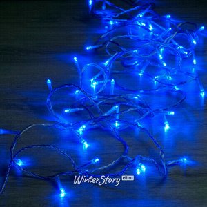 Светодиодная гирлянда 120 синих LED ламп 12 м, прозрачный ПВХ, соединяемая, IP44 (Snowhouse)