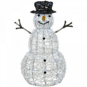 Светящаяся фигура Снеговик Mr Snowman 60 см, 80 LED ламп с мерцанием, IP44 (Kaemingk)