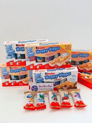 Kinder Happy Hippo Haselnuss 20g - Киндер бегемотик с ореховой начинкой