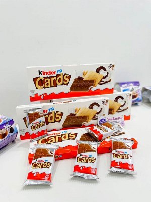 Kinder Cards 25.6g - Вафельки Киндер с шоколадно-сливочной начинкой