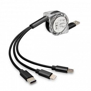 Роликовый USB кабель 3 в 1 / 2A