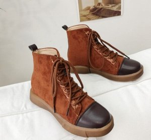 Ботинки, коричневый