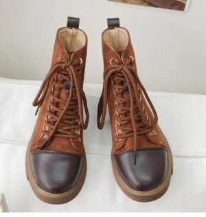 Ботинки, коричневый
