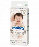 MOONY Natural подгузники, L (9-14 кг), 38 шт. NEW /Новинка!/