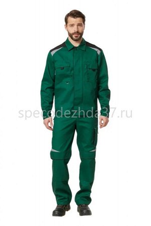 Куртка рабочая "Гратион" с СОП цв.зелёный/чёрный тк.саржа