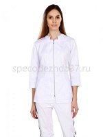 Куртка медицинская женская ИМ262 цв.белый тк.элит