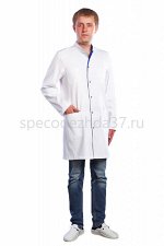 Халат медицинский мужской ИМ047 цв.белый тк.элит