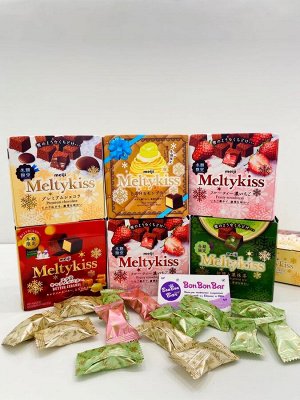 Meiji Meltykiss Premium Chocolate Green Tea 52g - Живой японский шоколад Мелтикис зеленый чай матча