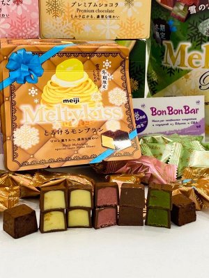 Meiji Meltykiss Premium Chocolate Green Tea 52g - Живой японский шоколад Мелтикис зеленый чай матча