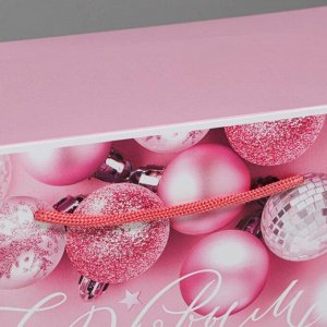 Пакет-коробка «Розовые шары», 23 ? 18 ? 11 см
