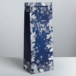 Пакет под бутылку крафтовый «Happy New Year!», 13 * 36 * 10 см