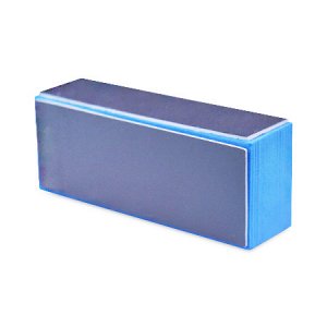 Полировочный блок трехсторонний голубой, мягкий