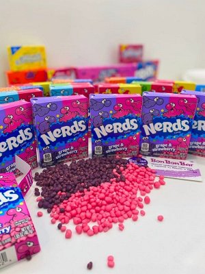 Wonka Nerds grape & strawberry 46.7g - Конфеты Вилли Вонки со вкусом винограда и клубники