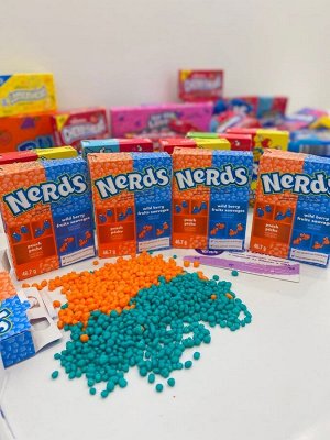 Wonka Nerds wildberry &amp; peach 46.7g - Конфеты Вилли Вонки со вкусом лесных ягод и персика