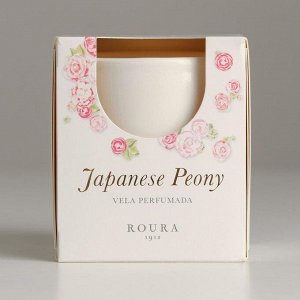 Свеча ароматическая в керамическом стакане "Японский пион", 7,8х7,2 см