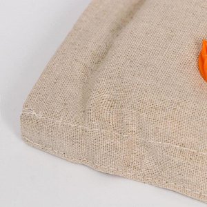 Массажный коврик акупунктурный Премиум (Лён-Кокос) оранжевый