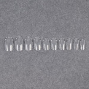 Типсы для наращивания ногтей, 100 шт, форма А, полное покрытие, цвет прозрачный