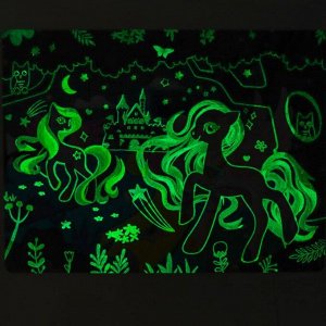 Пазлы светящиеся «Сказочные пони», 88 деталей