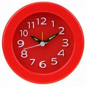 Часы-будильник "Орландо" д9,8х3,8см, циферблат цвета микс, п