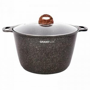 "Granit Ultra" Кастрюля с тефлоновым покрытием 10л, д32см, h