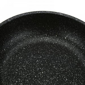 "Мрамор темный" Сковорода с тефлоновым покрытием д24см, h6см