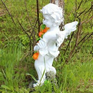 Скульптура-фигура для сада из полистоуна "Ангел" 28х20х52см