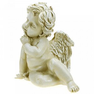 Скульптура-фигура для сада из полистоуна "Ангел думающий" 25
