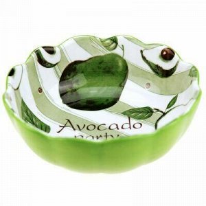 "Авокадо" Салатник фарфоровый 570мл, д15,6х5,5см, фигурный.