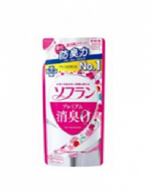 Кондиционер для белья "SOFLAN" (с длительной 3D-защитой от неприятного запаха "Premium Deodorizer Zero-?" - натуральный аромат роз) 420 мл, мягкая упаковка / 20