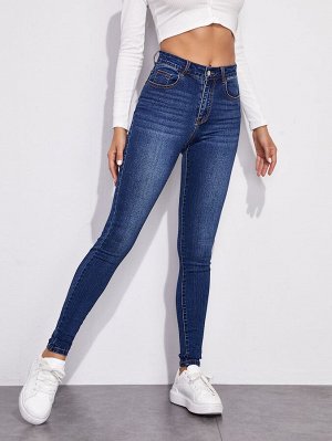 Однотонные джинсы