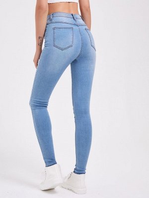 Однотонные джинсы