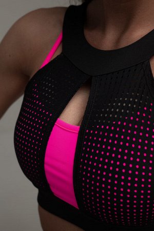 Топ Neon Perforation Pink №1