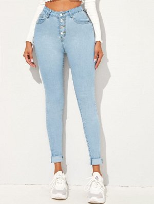 Модные джинсы с пуговицами