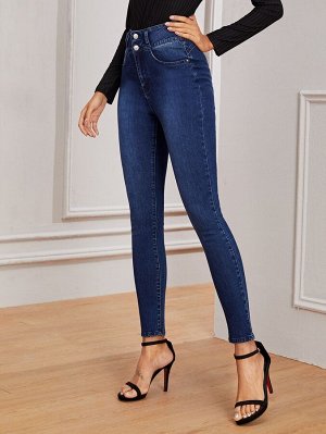 Модные джинсы с пуговицами