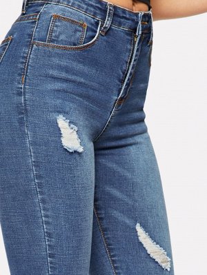 Рваные джинсы с необработанным краем